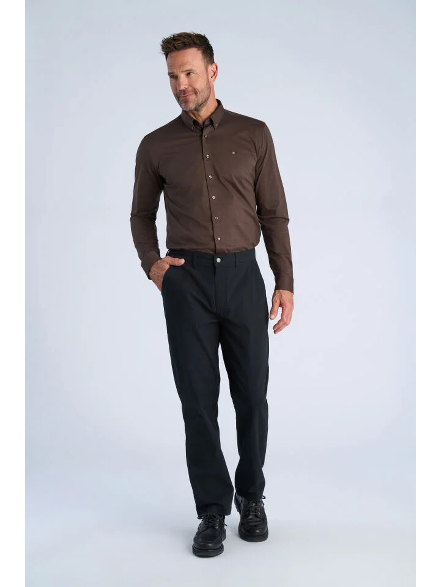 Bison Superflex Skjorte DK BROWN MEL