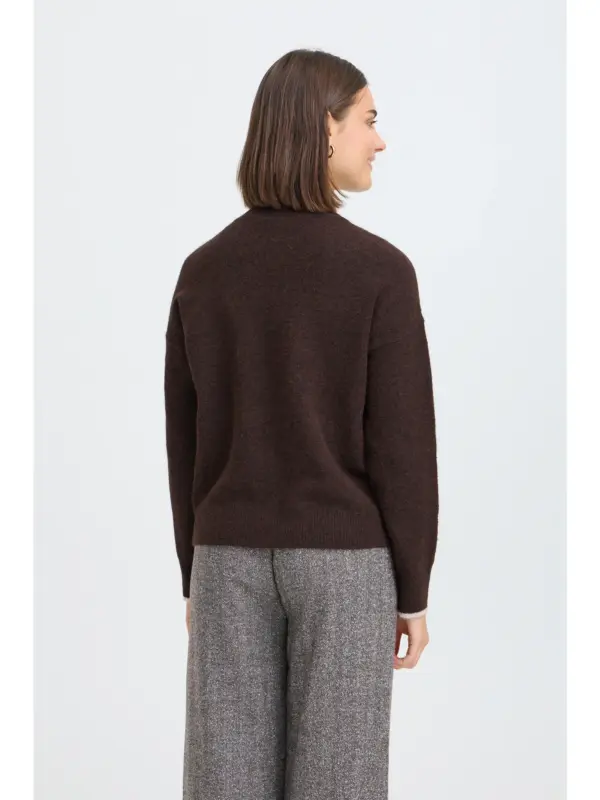 Fransa FRFLORENCE PU 2 Pullover Hot Fudge Text