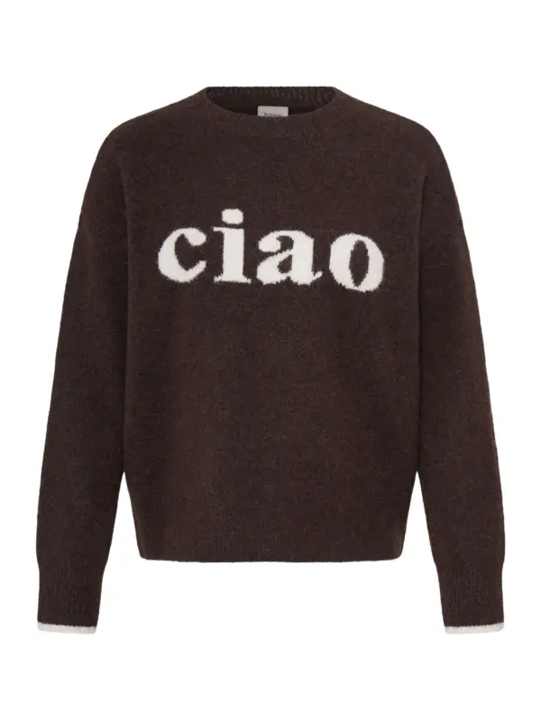 Fransa FRFLORENCE PU 2 Pullover Hot Fudge Text