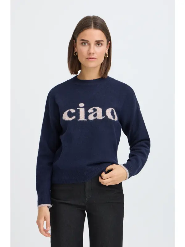 Fransa FRFLORENCE PU 2 Pullover Salute Text
