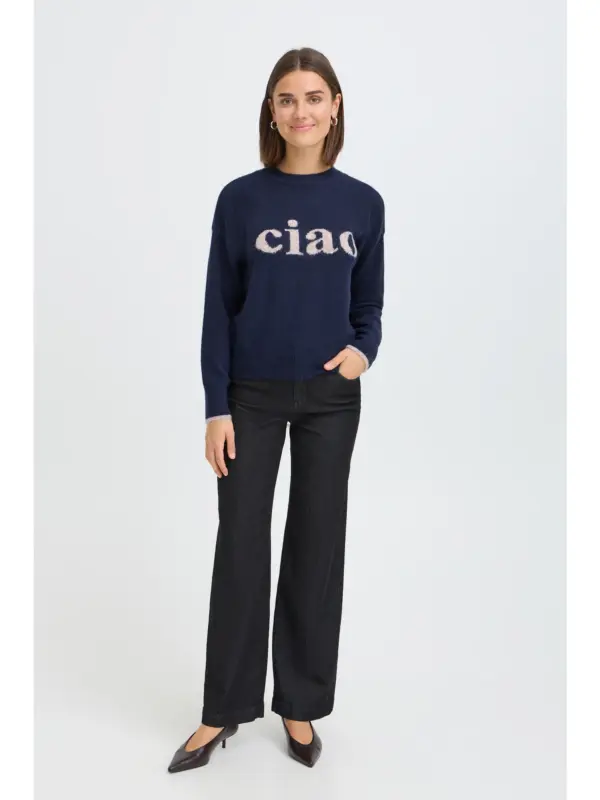 Fransa FRFLORENCE PU 2 Pullover Salute Text