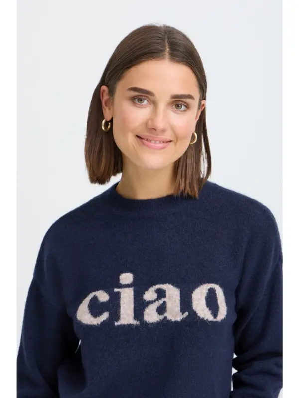 Fransa FRFLORENCE PU 2 Pullover Salute Text