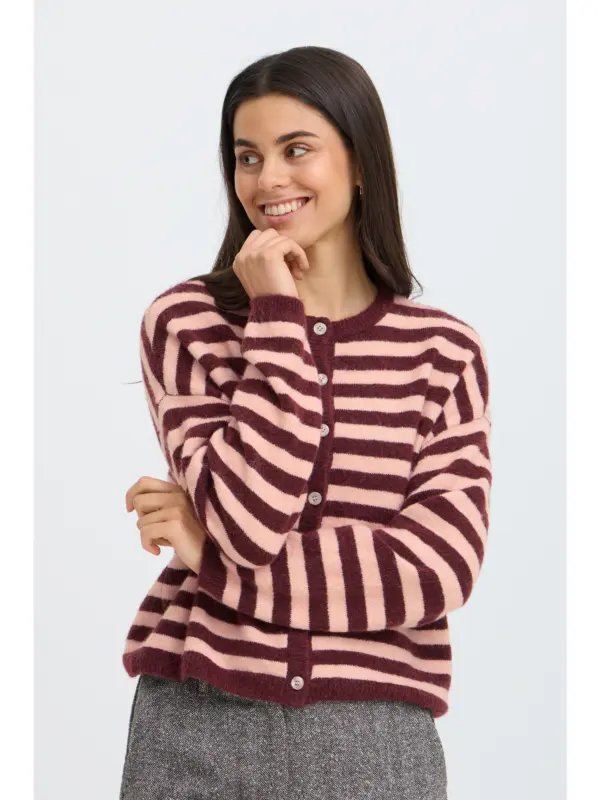 Fransa FRIDAA CAR 1 Cardigan Port-Royal Stripe