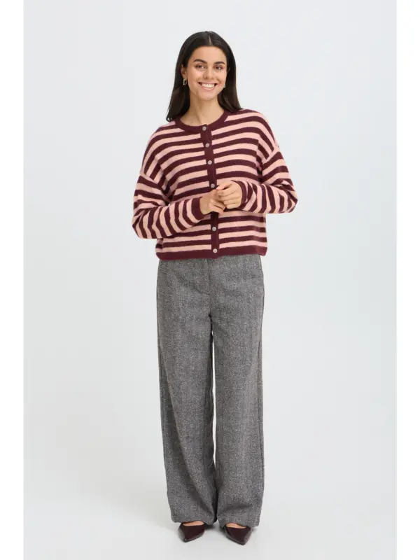 Fransa FRIDAA CAR 1 Cardigan Port-Royal Stripe