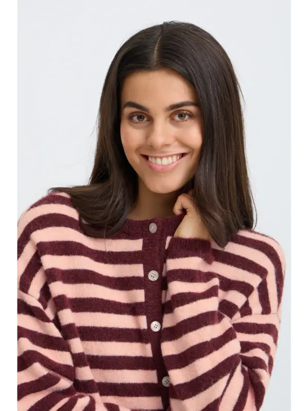 Fransa FRIDAA CAR 1 Cardigan Port-Royal Stripe
