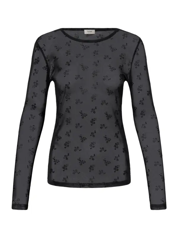 Fransa FRMARELLE TEE 1 Mesh Bluse Black Florals
