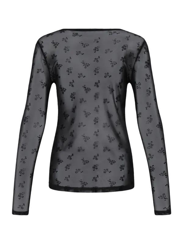 Fransa FRMARELLE TEE 1 Mesh Bluse Black Florals