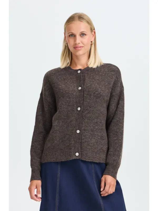 Fransa FRSANNY CAR 11 Cardigan Hot Fudge Melange