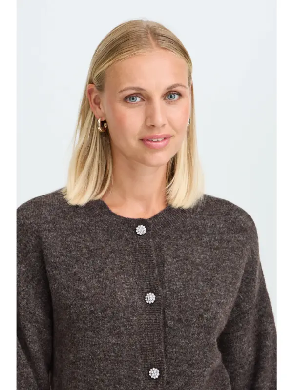 Fransa FRSANNY CAR 11 Cardigan Hot Fudge Melange