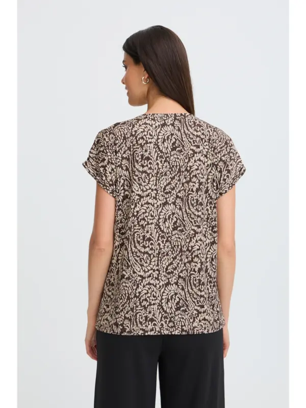 Fransa FRSEEN TEE 1 T-shirt Aura Bloom Hot Fudge