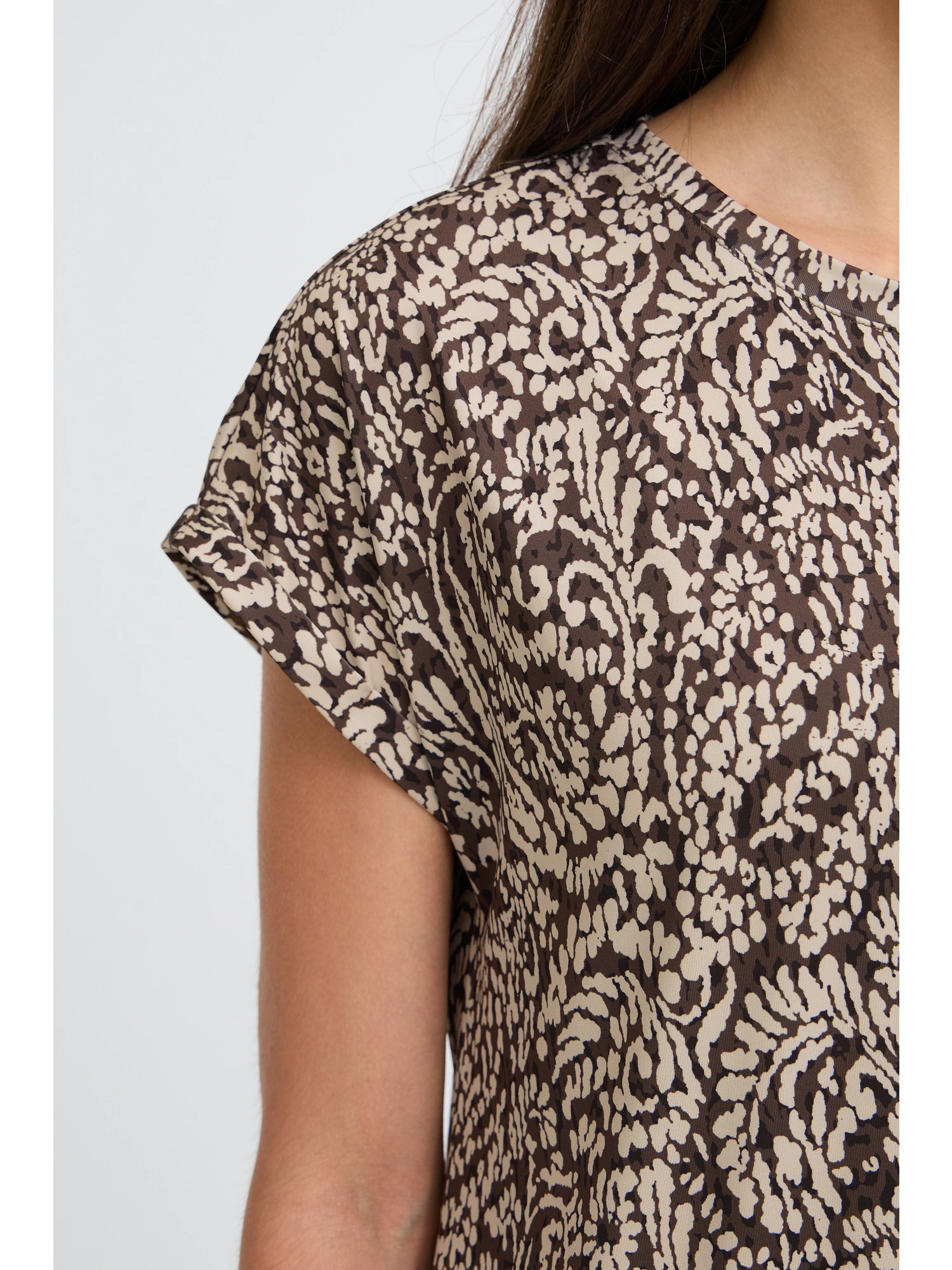 Fransa FRSEEN TEE 1 T-shirt Aura Bloom Hot Fudge