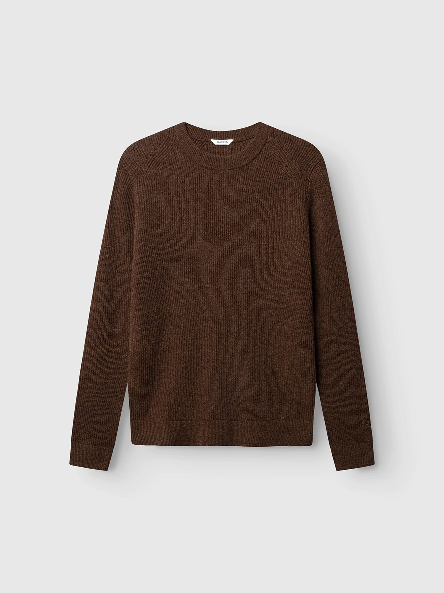 GABBA Adriel O-Neck Lume Knit Brown Slate