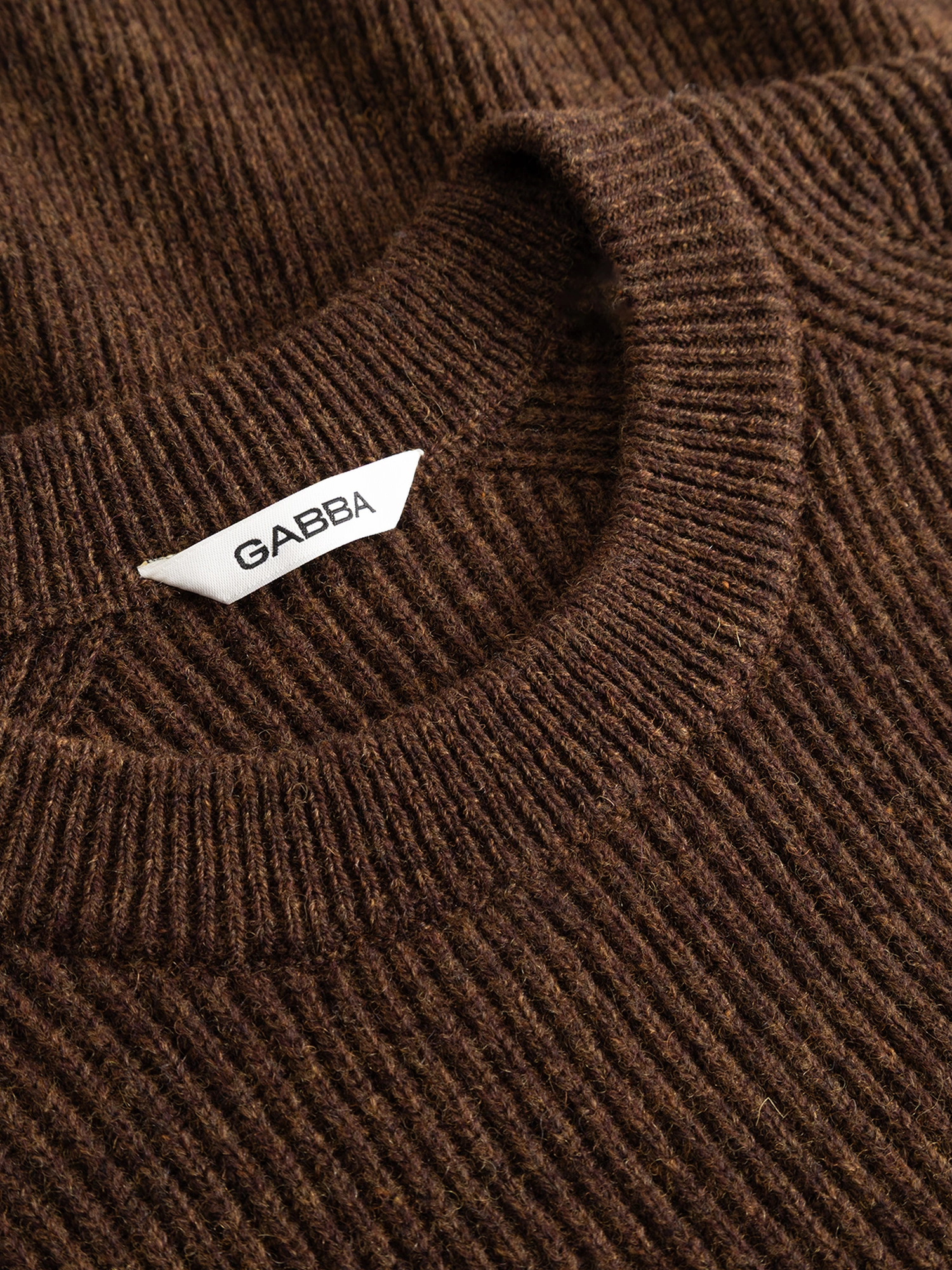 GABBA Adriel O-Neck Lume Knit Brown Slate
