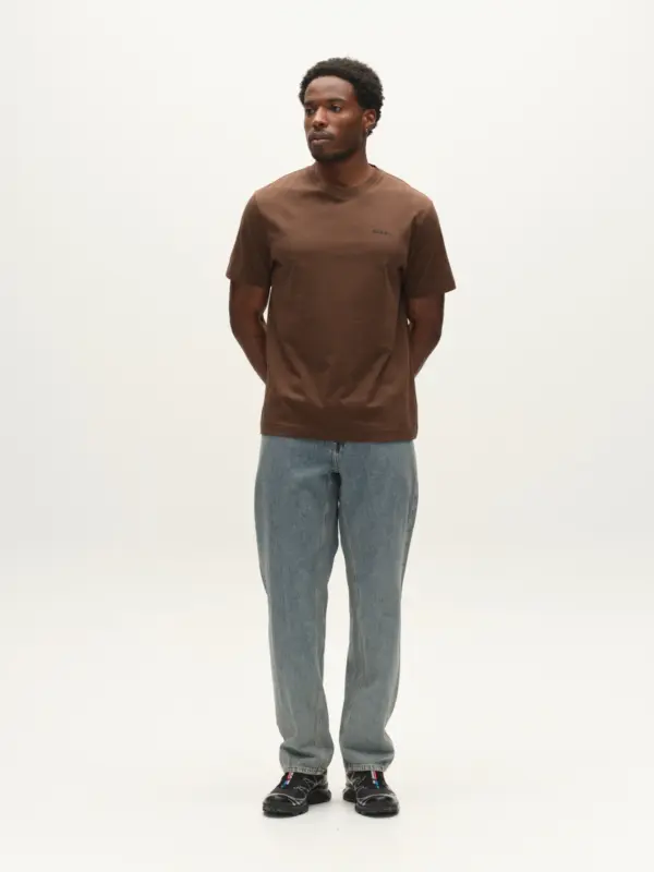 GABBA Dune Logo SS GOTS T-Shirt Brown Slate