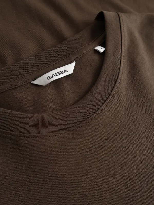 GABBA Dune Logo SS GOTS T-Shirt Brown Slate