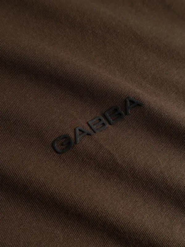 GABBA Dune Logo SS GOTS T-Shirt Brown Slate
