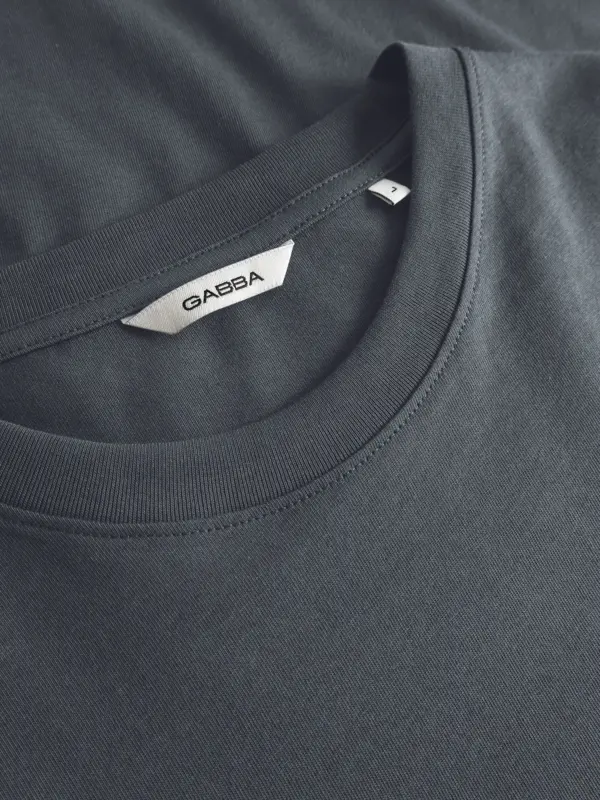 GABBA Dune Logo SS GOTS T-Shirt Turbulence Blue
