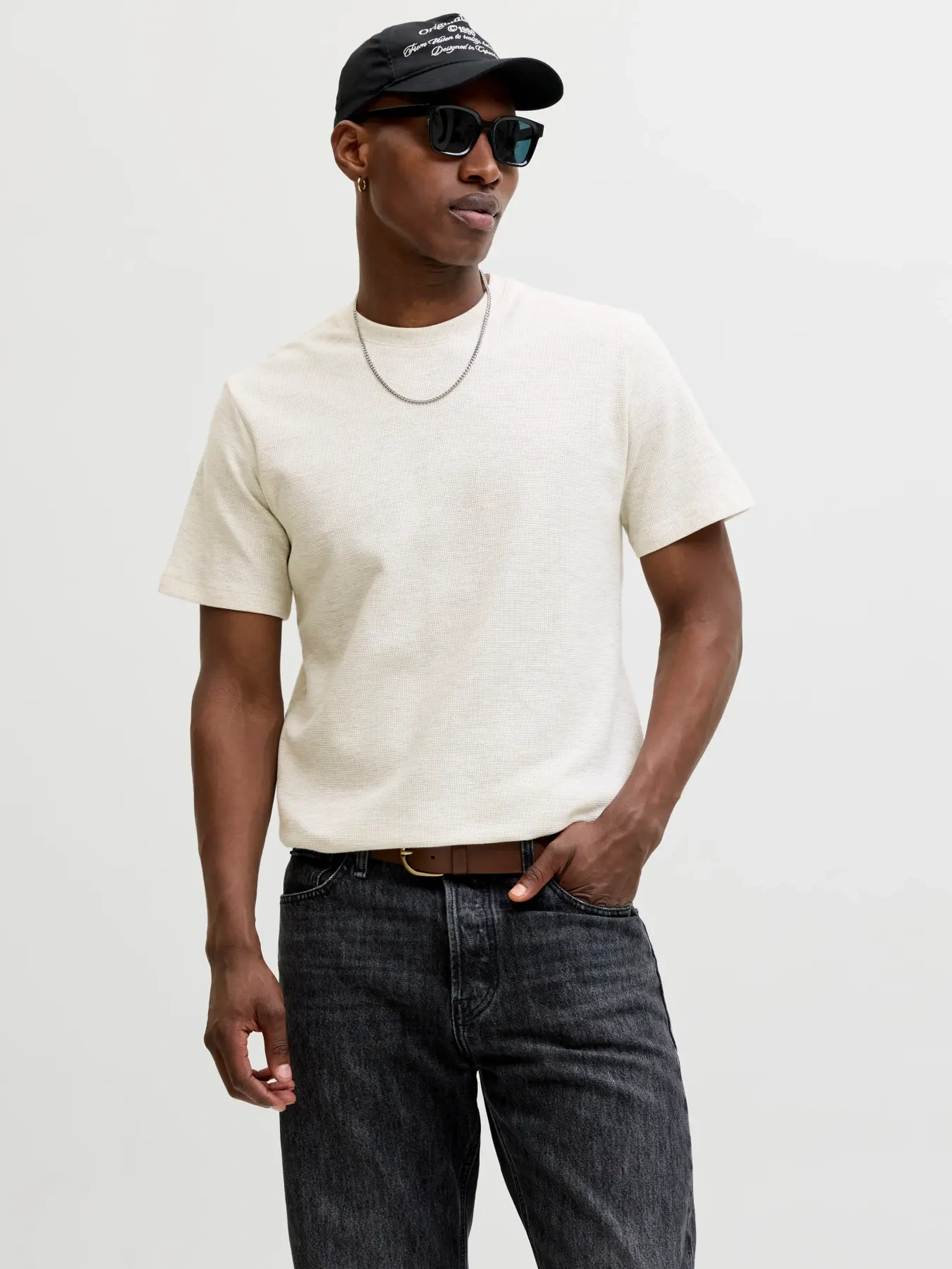 Jack & Jones JJEAUSTIN TEE SS NOOS T-Shirt Antique White Melange