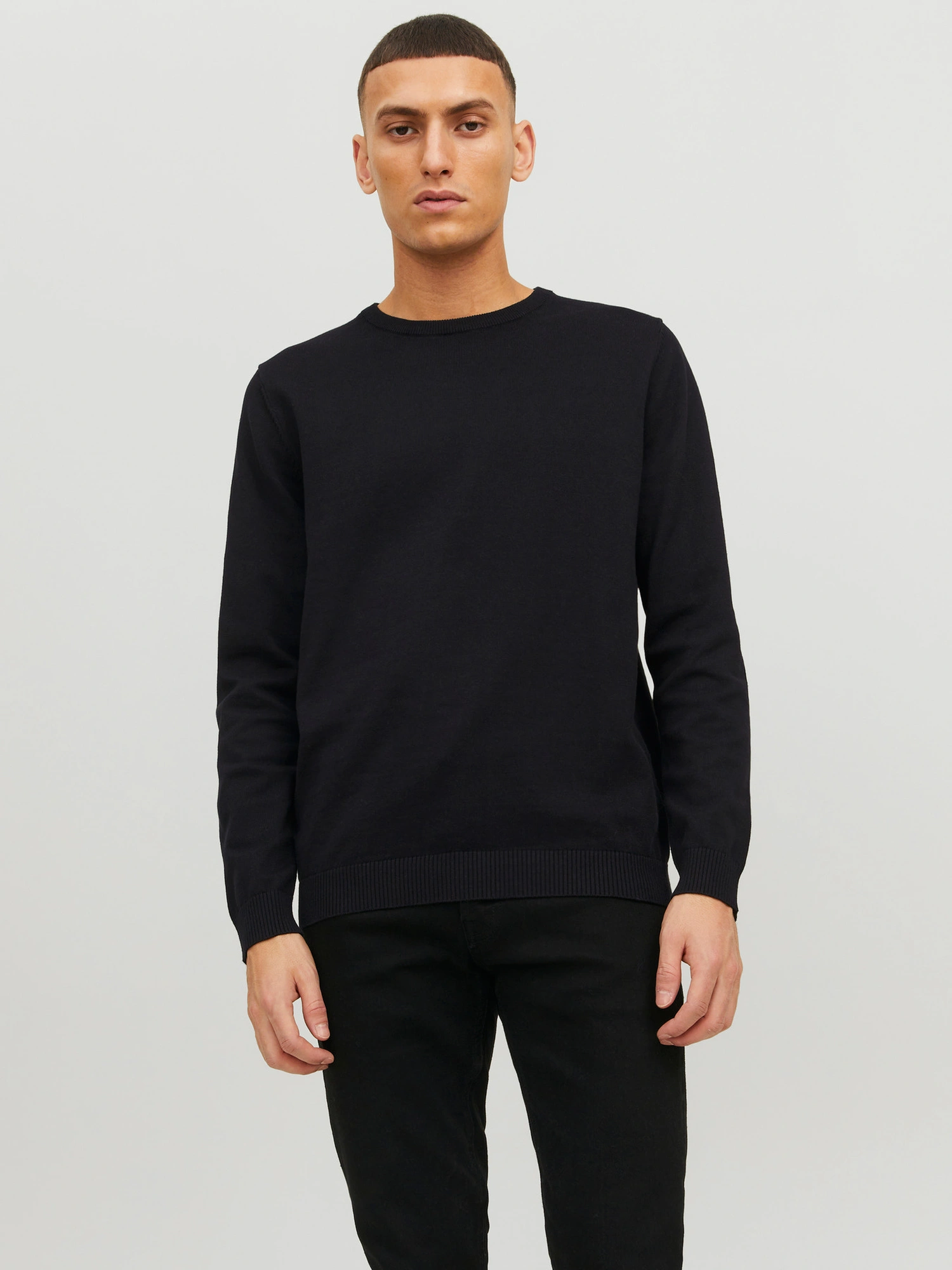 Jack & Jones JJEBASIC KNIT CREW NECK NOOS Pullover Black