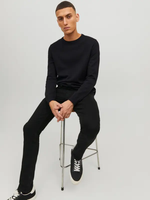 Jack & Jones JJEBASIC KNIT CREW NECK NOOS Pullover Black