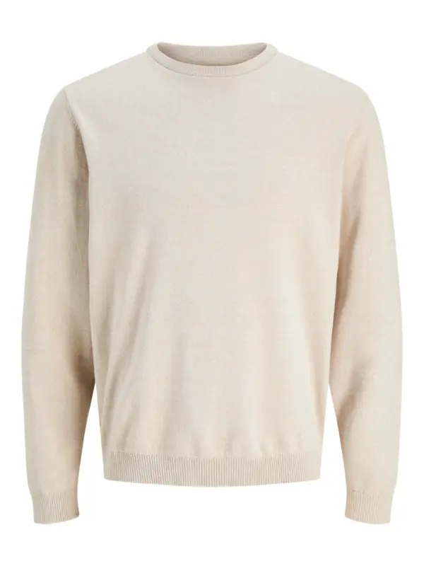 Jack & Jones JJEBASIC KNIT CREW NECK NOOS Pullover Moonbeam Twisted