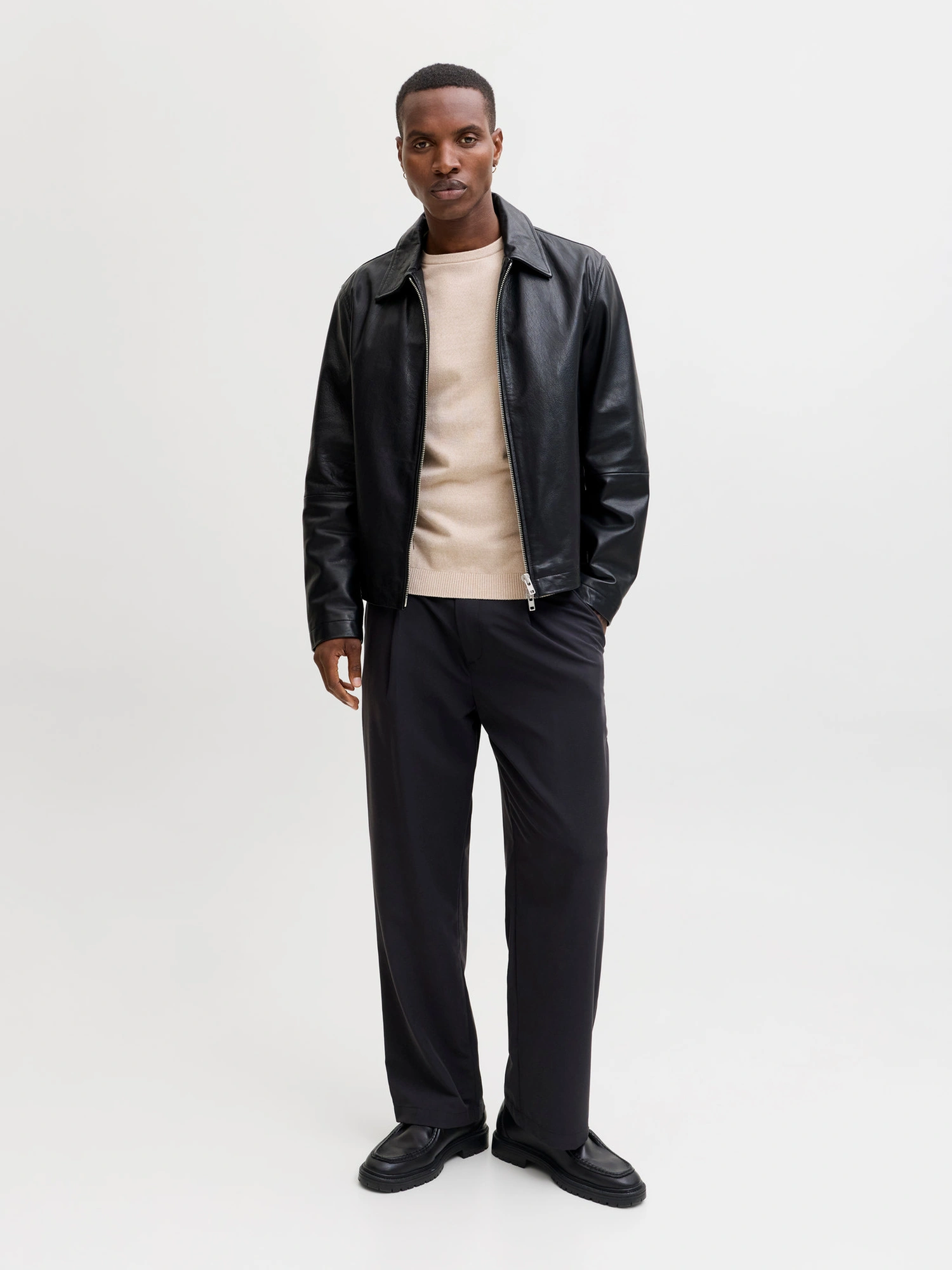 Jack & Jones JJEBASIC KNIT CREW NECK NOOS Pullover Moonbeam Twisted