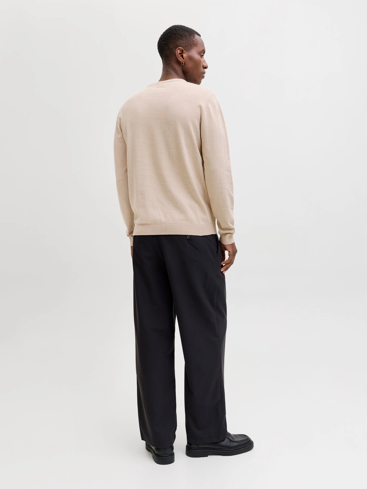 Jack & Jones JJEBASIC KNIT CREW NECK NOOS Pullover Moonbeam Twisted