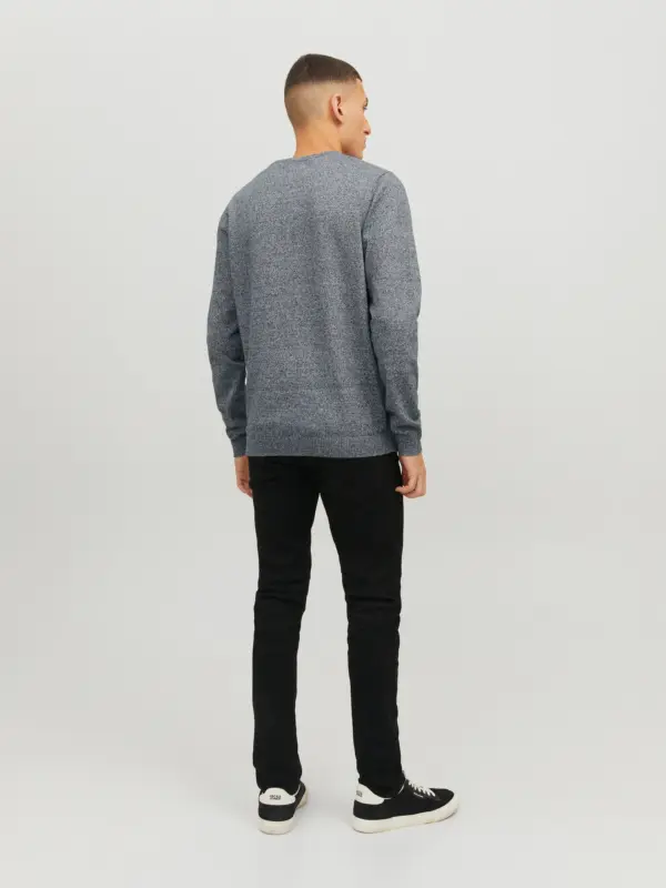 Jack & Jones JJEBASIC KNIT CREW NECK NOOS Pullover Navy Blazer Twisted