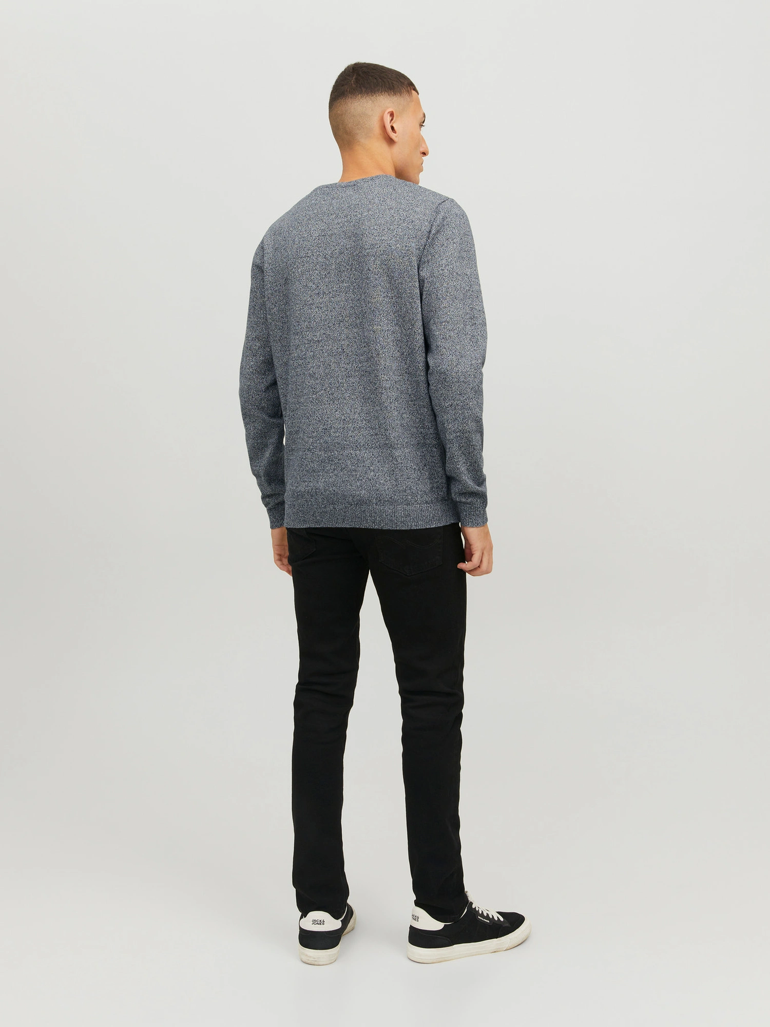 Jack & Jones JJEBASIC KNIT CREW NECK NOOS Pullover Navy Blazer Twisted