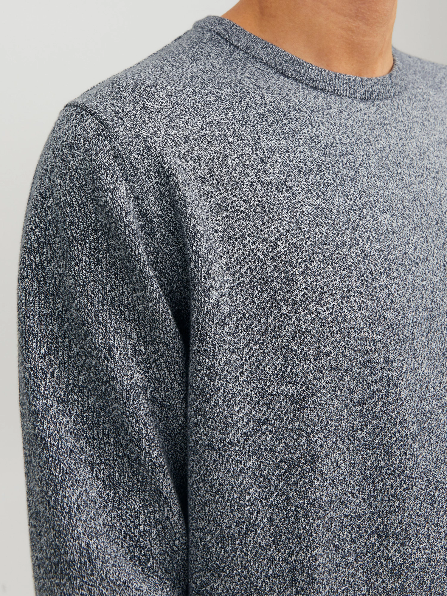Jack & Jones JJEBASIC KNIT CREW NECK NOOS Pullover Navy Blazer Twisted