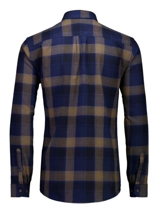 Lindbergh Checked Brushed Shirt Navy