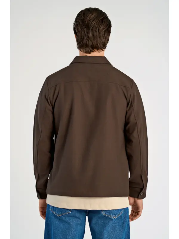 Lindbergh Superflex Overshirt Brown Melange
