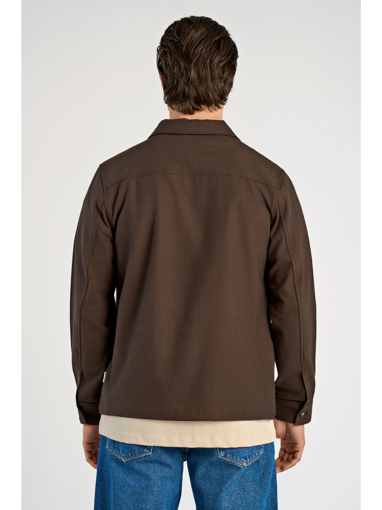 Lindbergh Superflex Overshirt Brown Melange