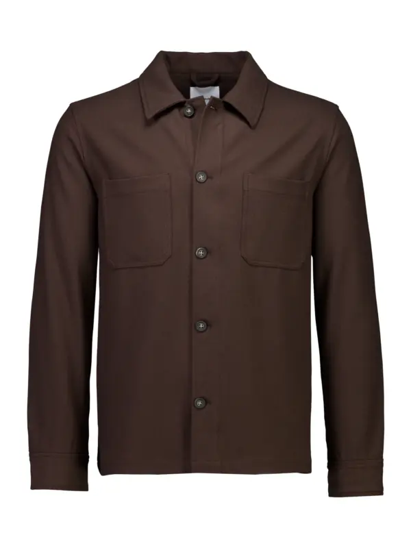 Lindbergh Superflex Overshirt Brown Melange