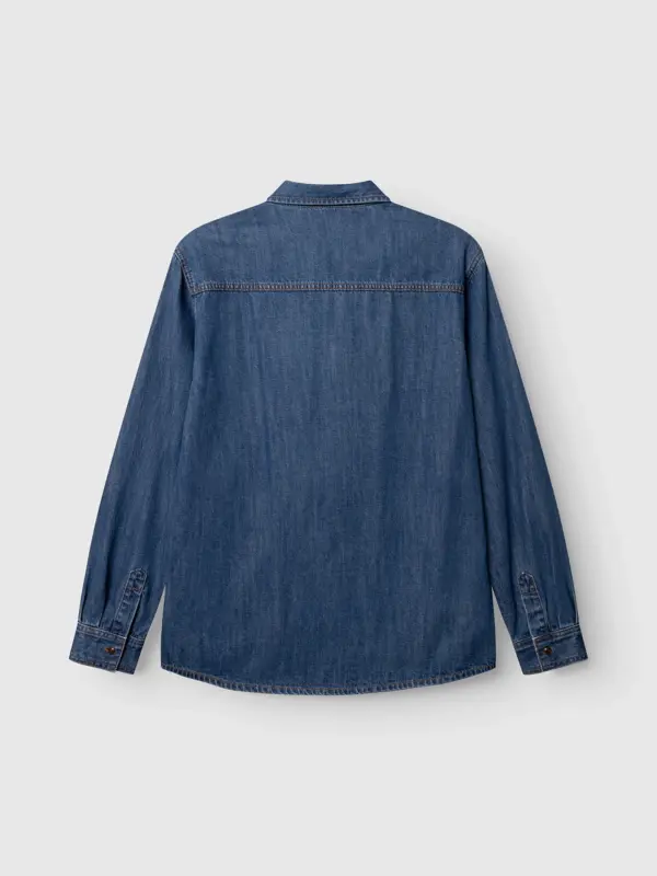 GABBA Sven Reg Wish Shirt L/S Mid Blue Denim