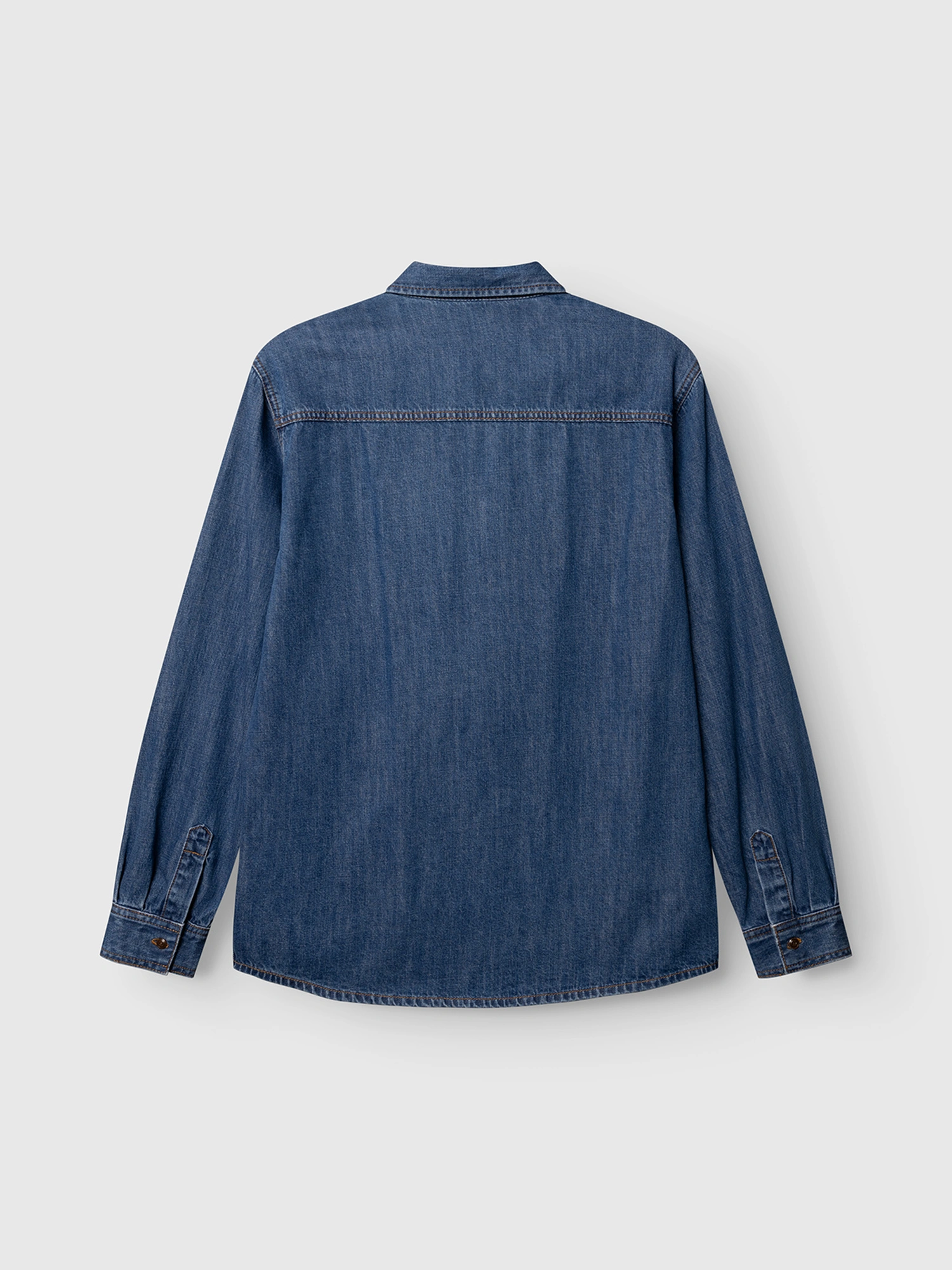 GABBA Sven Reg Wish Shirt L/S Mid Blue Denim