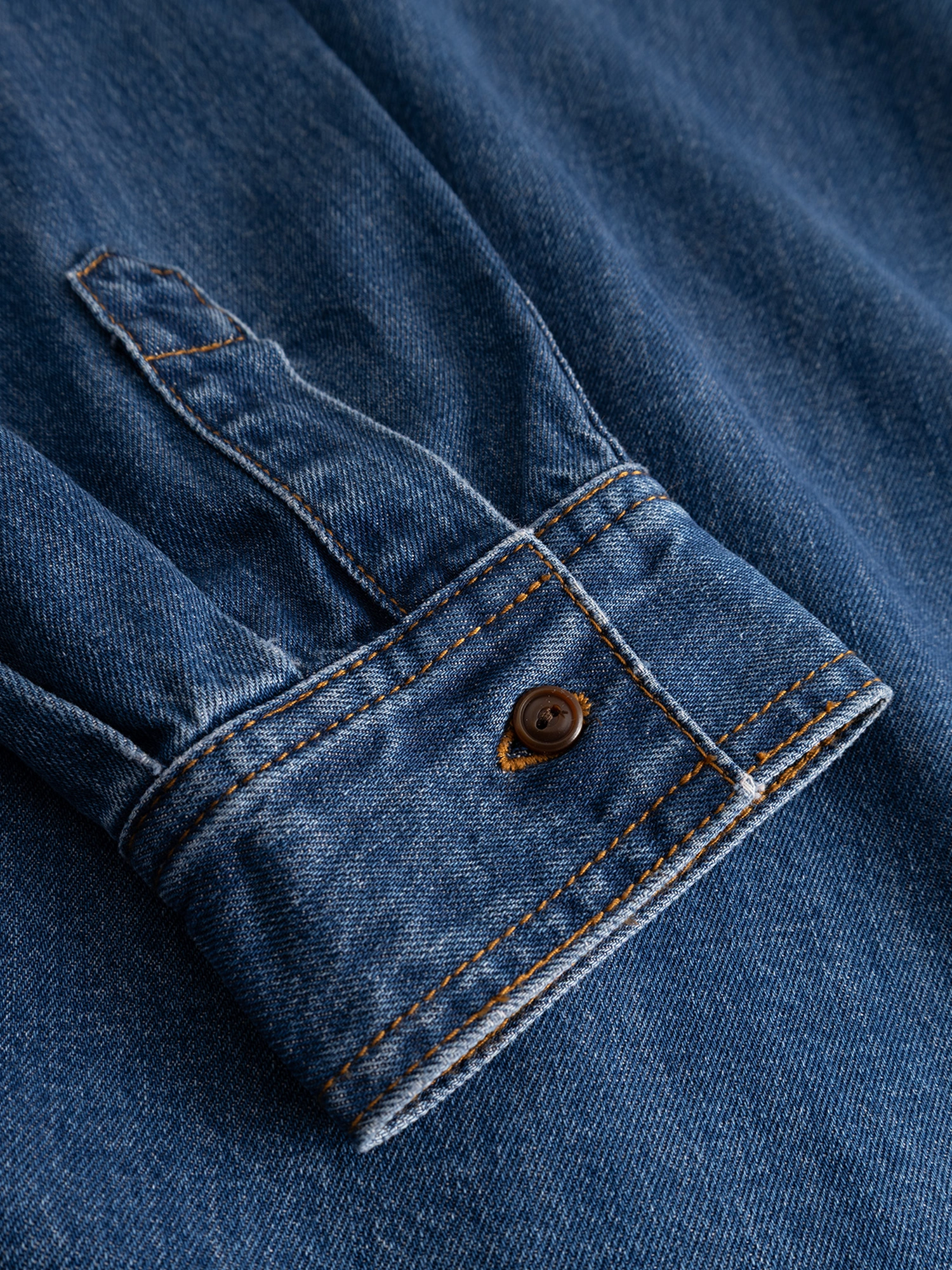 GABBA Sven Reg Wish Shirt L/S Mid Blue Denim