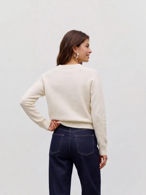 VERO MODA VMDOFFY LS O-NECK Pullover Birch MELANGE