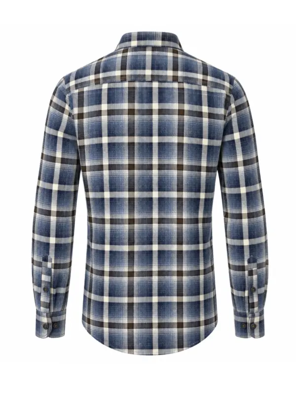 CASAMODA Casual Ternet Langærmet Skjorte Blue