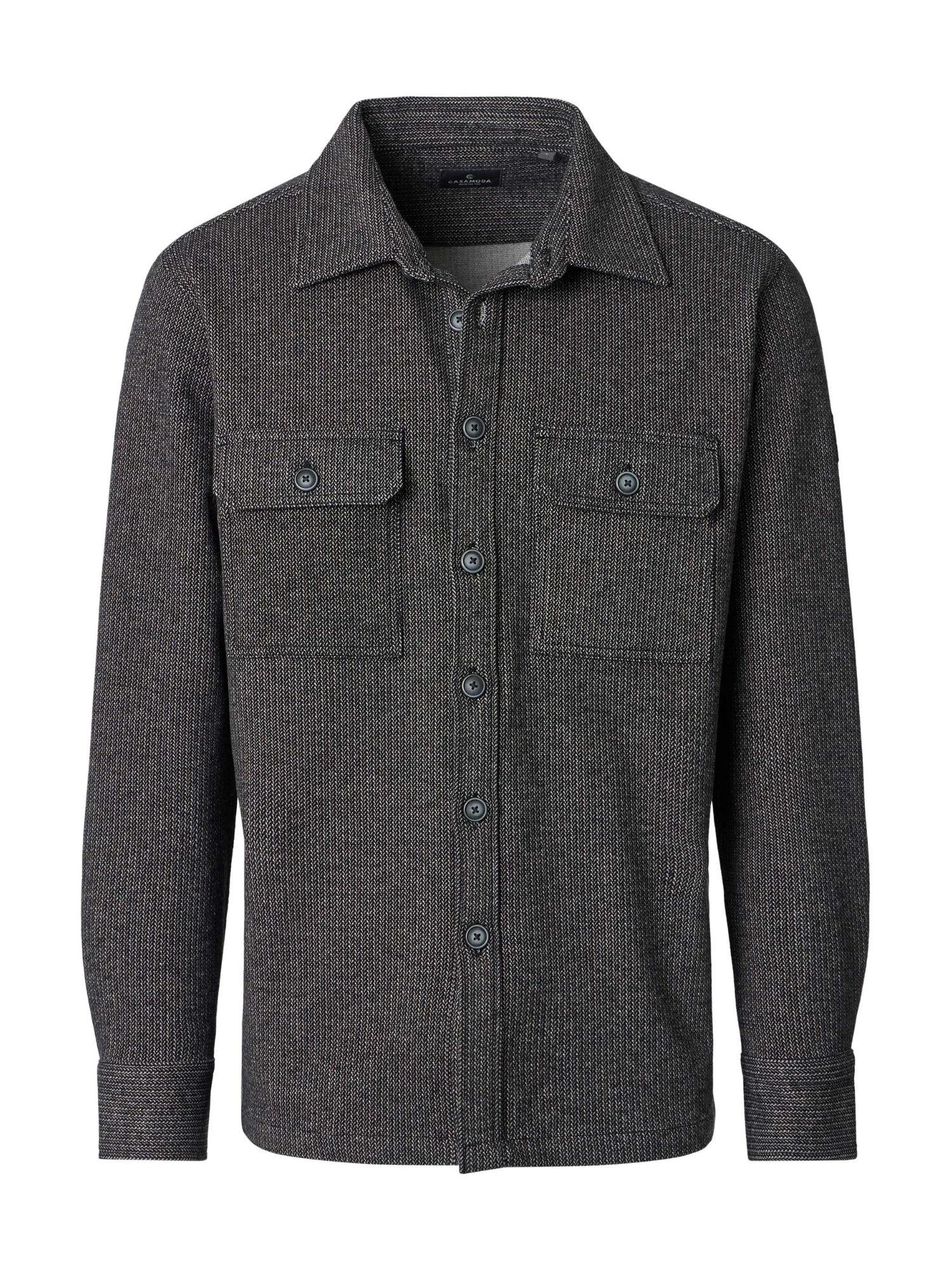 CASAMODA Stretch Overshirt Black Beauty