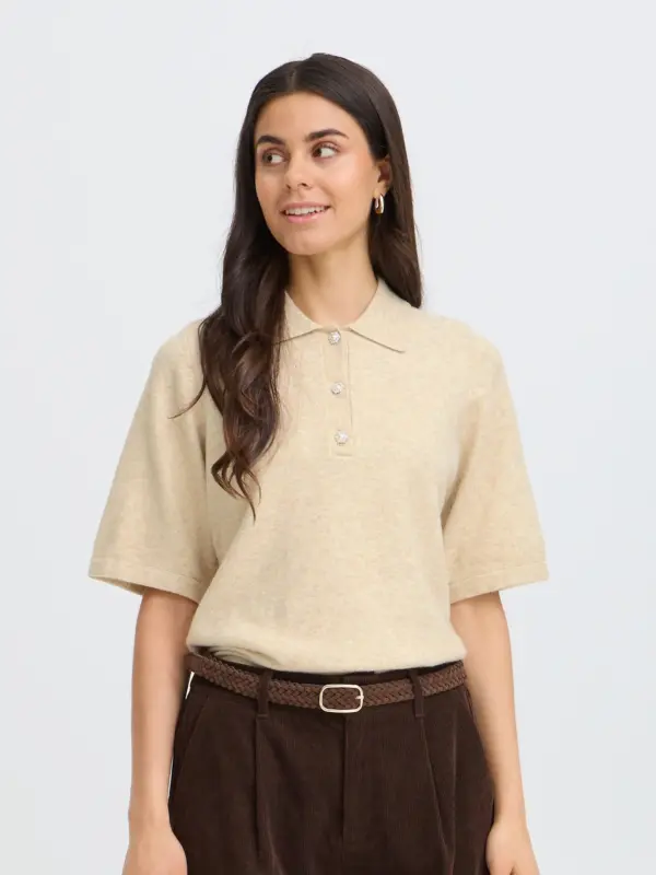 Fransa FRSUZETTE PU 1 Pullover Oatmeal Melange 20618280
