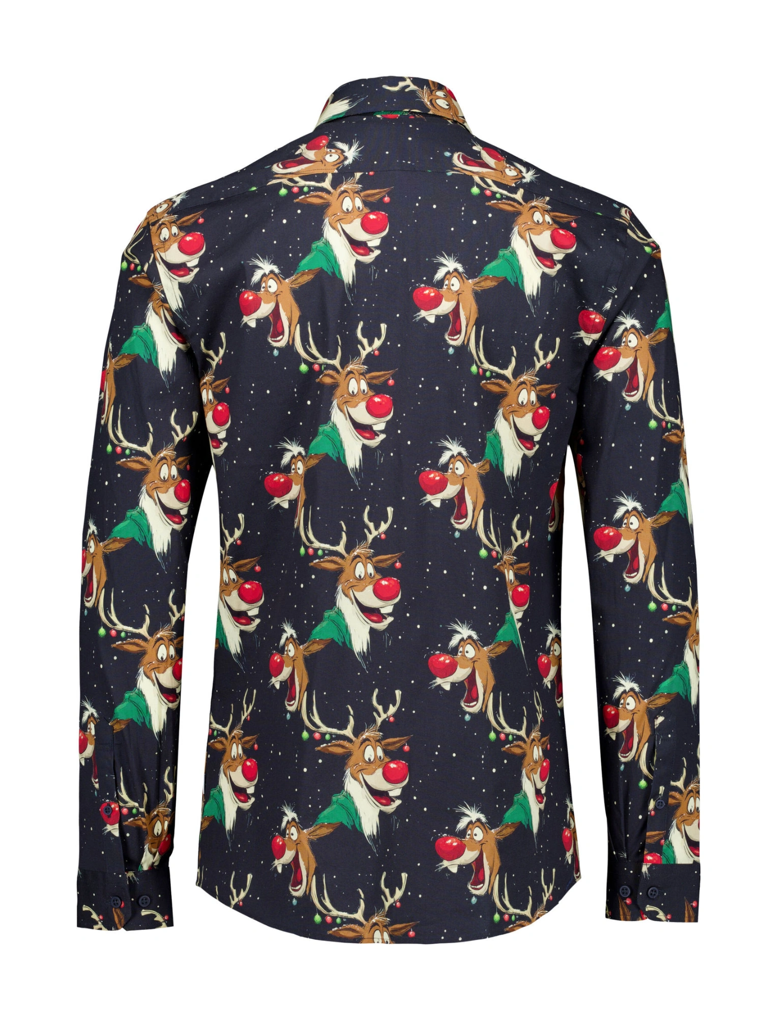 Lindbergh AOP Christmas Skjorte Dark Blue