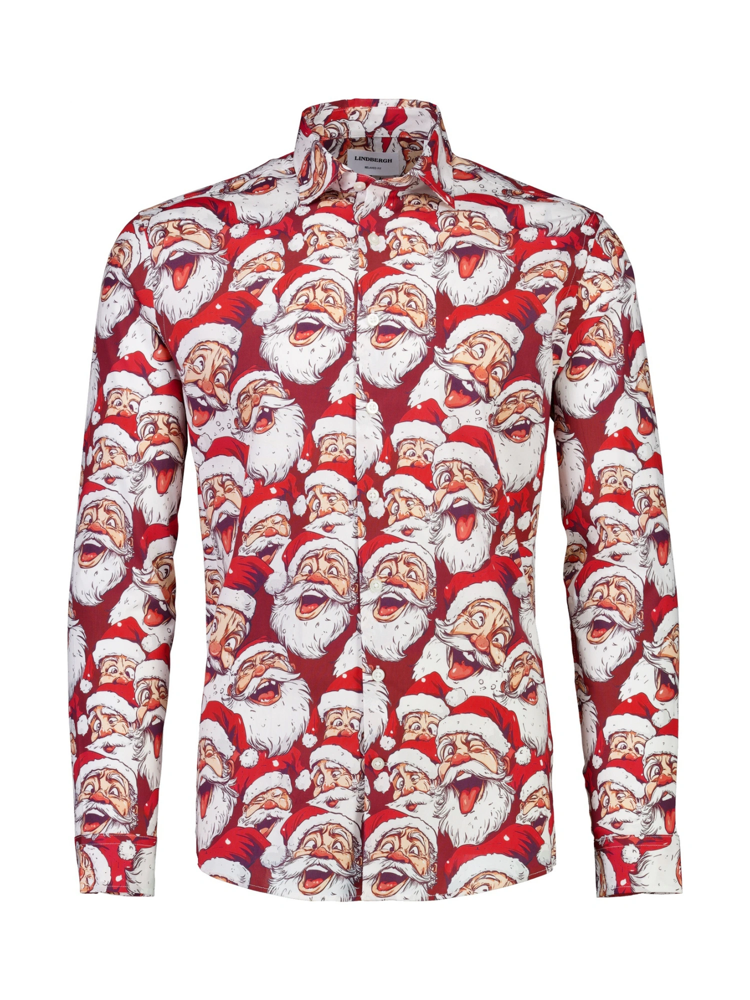 Lindbergh AOP Christmas Skjorte Red