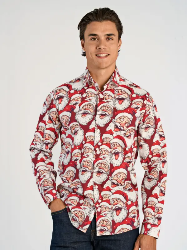 Lindbergh AOP Christmas Skjorte Red
