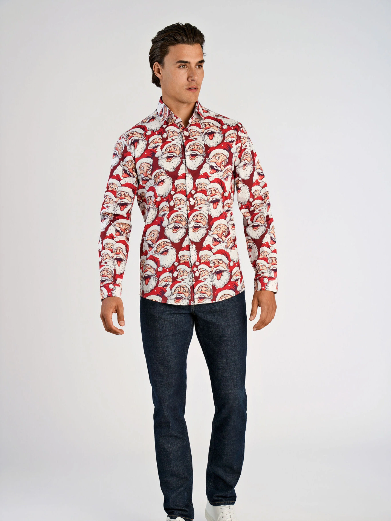 Lindbergh AOP Christmas Skjorte Red
