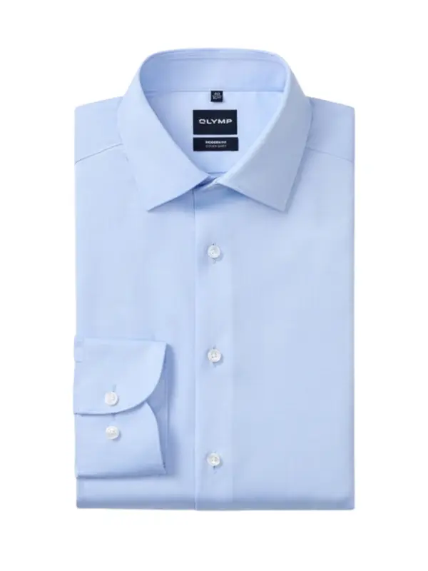 OLYMP Luxor Modern Fit Skjorte Light Blue